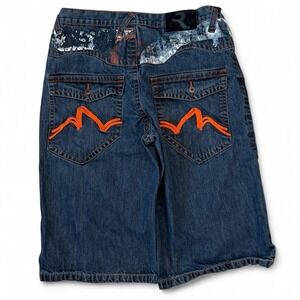 Vintage Refuse Denim Jean Shorts Men's Size 34x15 Skater Grunge Baggy Jorts Y2K